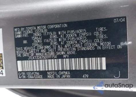 2005 Scion Xb from USA, damaged, VIN JTLKT324750191154